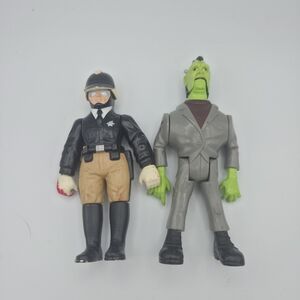 Kids Action Figure Set - Green Monster & Police Officer